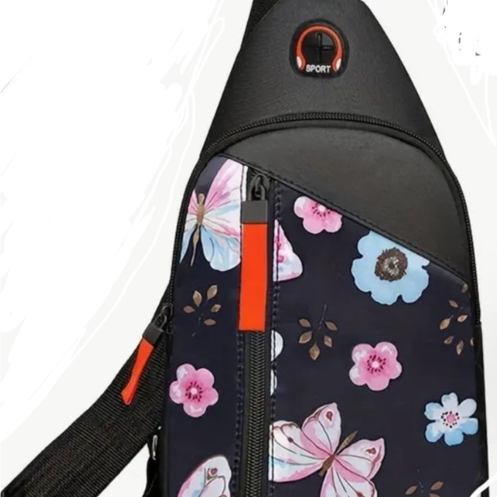 Floral Butterfly Crossbody Bag
